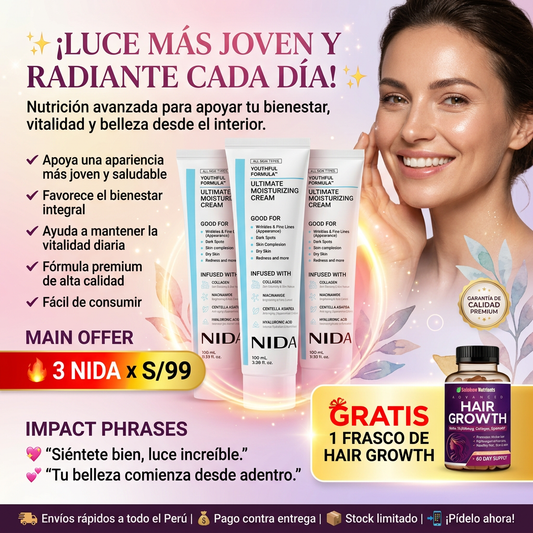 Nida Youthful formula Koreana exclusiva + Hair Growth